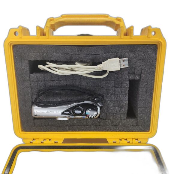 Canon PowerShot A1200 HD 12.1MP Digital Camera Silver Works W/ Pelican 1120 Case - Picture 11 of 15